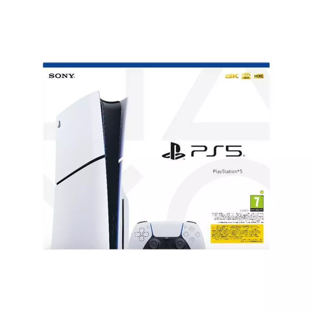 Sony PlayStation 5 Slim Digital Edition Console + DualSense Wireless White Controller